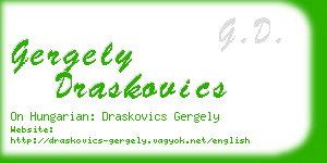 gergely draskovics business card